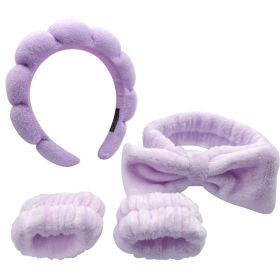 Headband Bracelet Four-piece Purple Hair Band