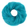 Peacock Green Scrunchy Updo Wavy Hair Bun Elastic Synthetic Hairpiece Wig Curly Hair Extension Scrunchies