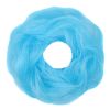 Sky Blue Scrunchy Updo Wavy Hair Bun Elastic Synthetic Hairpiece Wig Curly Hair Extension Scrunchies