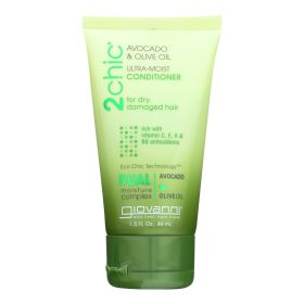 Giovanni Hair Care Products Conditioner - 2chic Ultra-moist Conditioner With Avocado And Olive Oil - Case Of 12 - 1.5 Fl Oz.