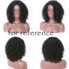 Black Afro Hair Wig Short Curly with Bangs Fluffy Wigs Synthetic Hair Full Wig,16 inch