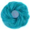 Peacock Green Scrunchy Updo Wavy Hair Bun Elastic Synthetic Hairpiece Wig Curly Hair Extension Scrunchies