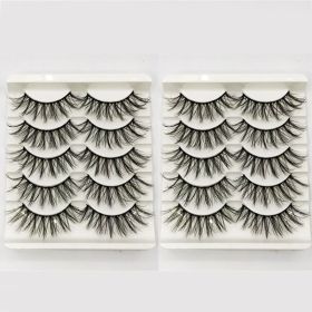 20/10/5 Paar Valse Mink Wimpers Natuurlijke Piekerige Lange Valse Wimpers Handgemaakte Gevleugelde Dikke Lash Voor Wimper Extension Make gereedschap (Color: 10Pairs-MZA4081)