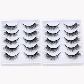 20/10/5 Paar Valse Mink Wimpers Natuurlijke Piekerige Lange Valse Wimpers Handgemaakte Gevleugelde Dikke Lash Voor Wimper Extension Make gereedschap (Color: 10Pairs)