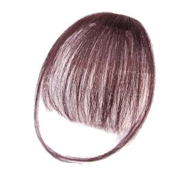 Clip on Bangs Fake Bangs Human Hair Wispy Bangs Clip in Hair Extensions (Color: Color 4)
