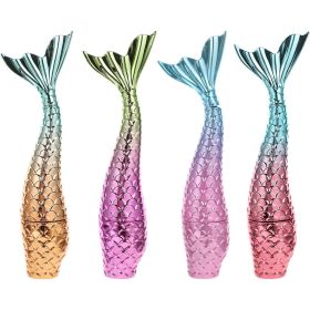 4pcs Mermaid Lip Gloss Tube Empty Lip Gloss Tubes Clear Lip Gloss Eyelash Tubes (STYLE: Eyeliner tube, Color: SET 2)