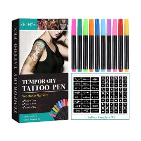 EELHOE Temporary Tattoo Pen Set Face, Arm, Body Multi Color Painting DIY Makeup Graffiti Decoration Tattoo Pen EELHOE Temporary Tattoo Pen Set Face (Tattoo pen: 1pcs)