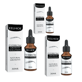 EELHOE Eyebrow Liquid - Black, Dense Natural Essential Oil Liquid For Thick Eyebrow Repair, Gentle Moisturizing Care Liquid (Quantity: 3pcs)