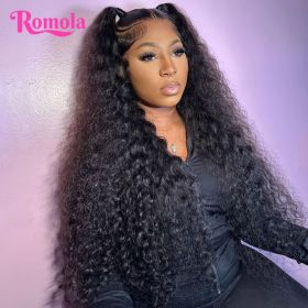 Curly Wigs Deep Wave Frontal Wig 13x6 Hd Lace Loose Water Wave Wigs Human Hair 30 40 Inch 13x4 Curly Lace Front Human Hair Wig (Stretched Length, Density: 20inches, 150%, Color: 13x4 Lace Front Wig)