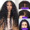 30 Inch Brazilian Raw Virgin Hair 13x6 13X4 Natural Deep Wave Glueless Frontal Human Hair Transparent HD Lace Front Wigs