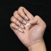 Love Scratch Nude Mid Length French Tips Handmade Press-on Nails